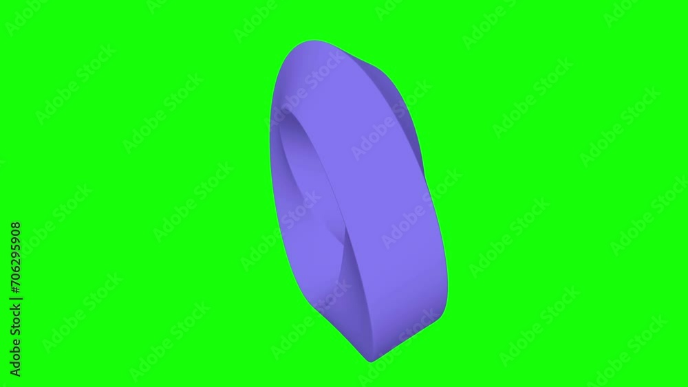 Mobius strip ring sacred geometry. Spatial figure with upturned surfaces. Optical illusion with dual circular contour 3d render. Animation video available in 4k FullHD and HD render footage. Mobius strip ring sacred geometry. Spatial figure with upturned surfaces. Optical illusion with dual circular contour 3d render. Animation video available in 4k FullHD and HD render footage.
