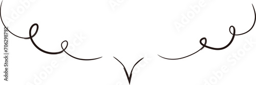Cloud-shaped handwritten speech bubble frame, slim marker style
