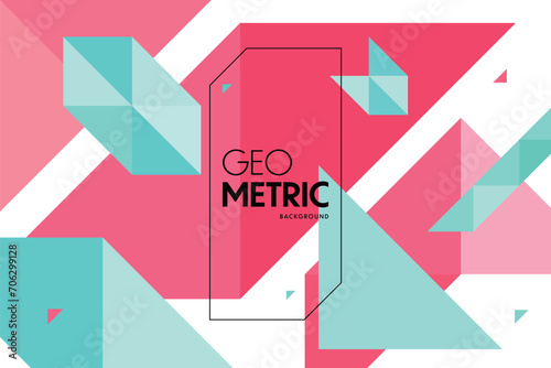 カラフルな幾何学背景　ベクター素材