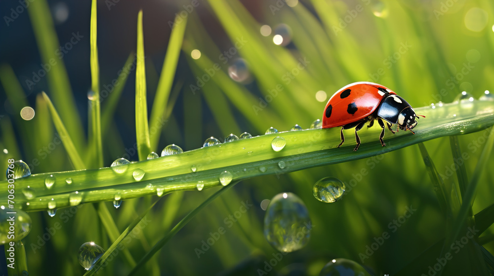 ladybug on green grass ladybug on green grass