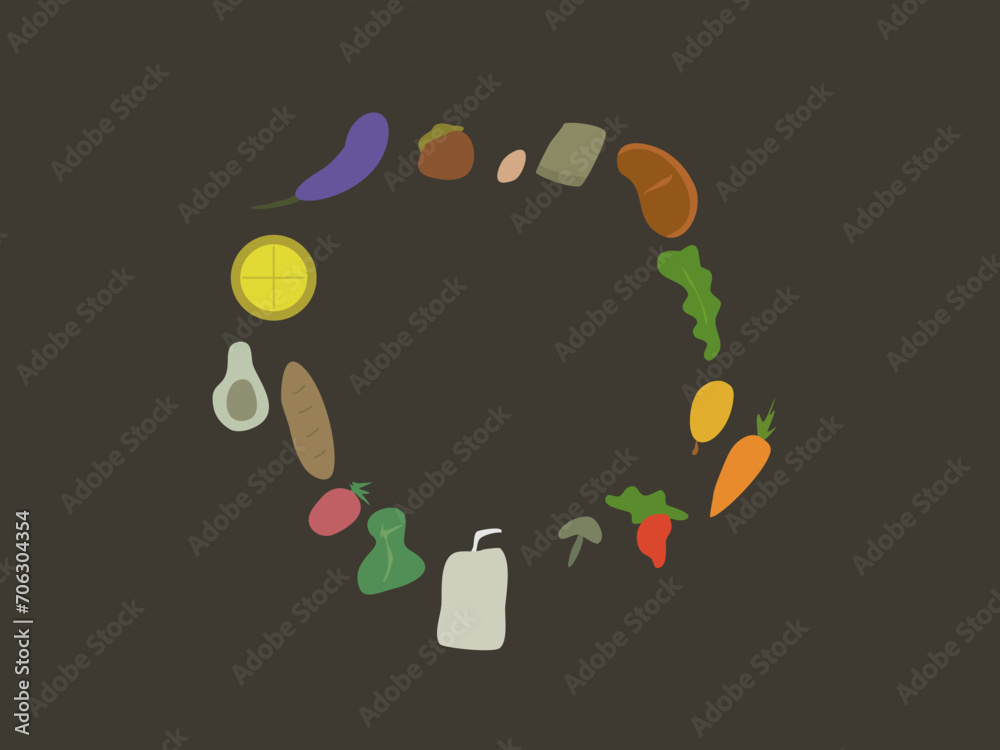 flat design nutrition and food day vector illustration