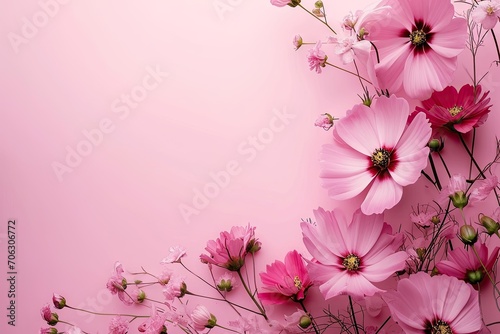 pattern pink background  flowers