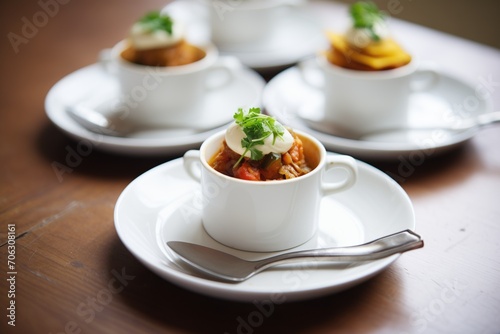 individual goulash servings in mini cocottes