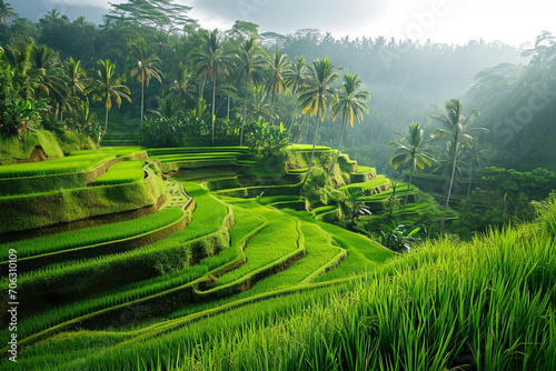 green rice fields