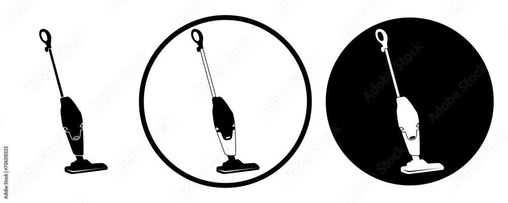 set handheld  wireless vacuum cleaner icon vector illustration - obrazy, fototapety, plakaty 