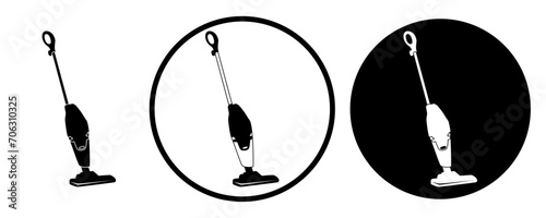 set handheld  wireless vacuum cleaner icon vector illustration photo