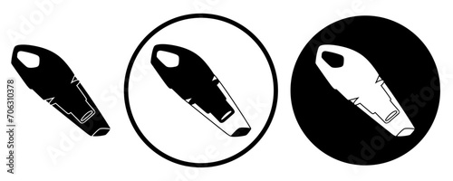 set Portable handheld  vacuum cleaner icon design vector illustration photo