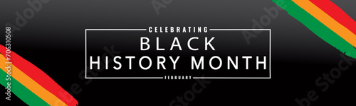Black History Month Banner, with Copy Space