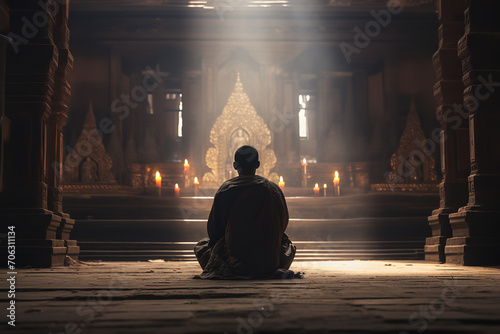 buddhist monk in the temple