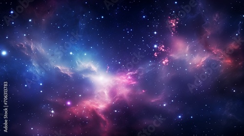 Galactic Infinity: Ethereal stellar space in radiant colors. Background