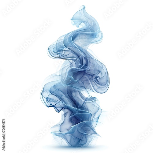 Blue Smoke On White Background, White Background, Illustrations Images