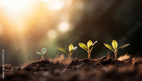 seeding growing step concept in BUSINESS investment photo