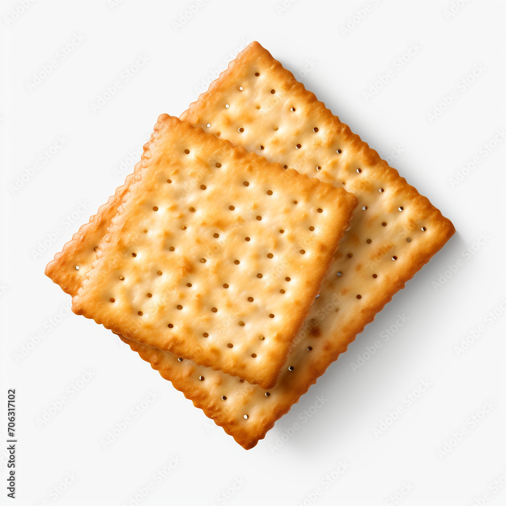 top view photography of a cracker isolated on a transparent background created with Generative Ai top view photography of a cracker isolated on a transparent background created with Generative Ai