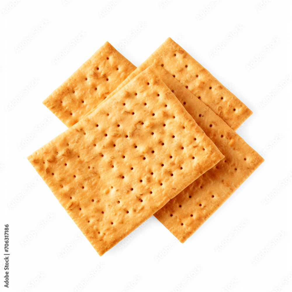 top view photography of a cracker isolated on a transparent background created with Generative Ai top view photography of a cracker isolated on a transparent background created with Generative Ai