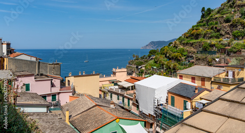 Visiting the fishing villages of Cinque terre, Italy, Europe photo