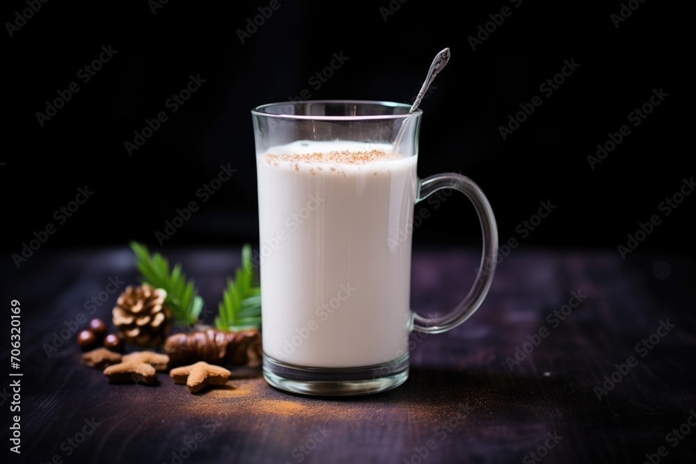 hazelnut milk in glass with hazelnuts on dark background hazelnut milk in glass with hazelnuts on dark background