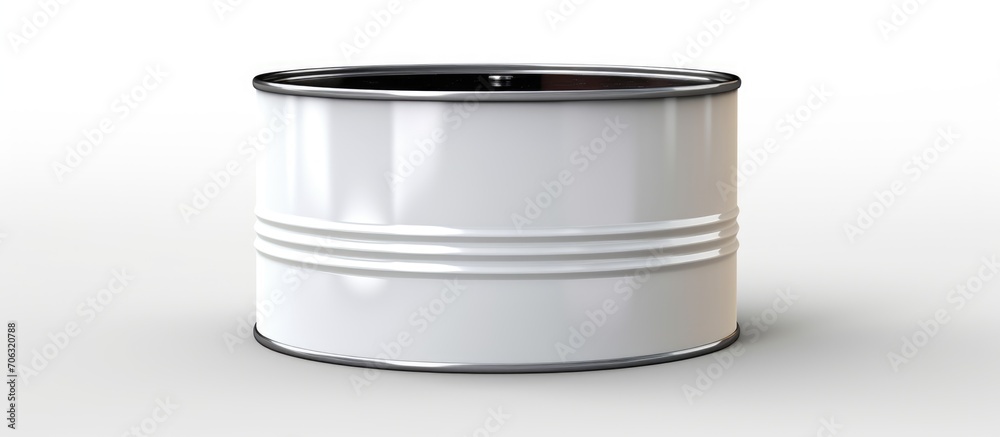 Fotografie Isolated white oil barrel with clipping path.