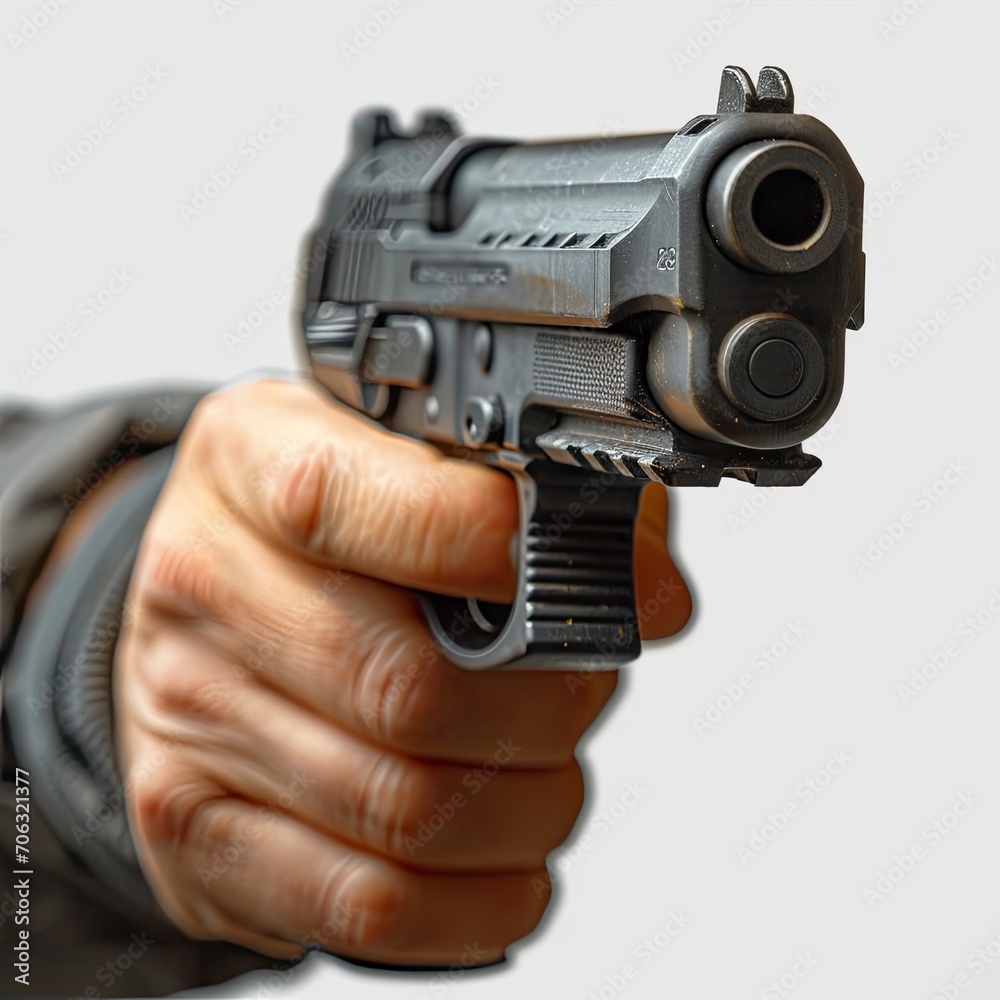 Finger Selecting Rifle Gun Selective Switch, White Background, Illustrations Images Finger Selecting Rifle Gun Selective Switch, White Background, Illustrations Images
