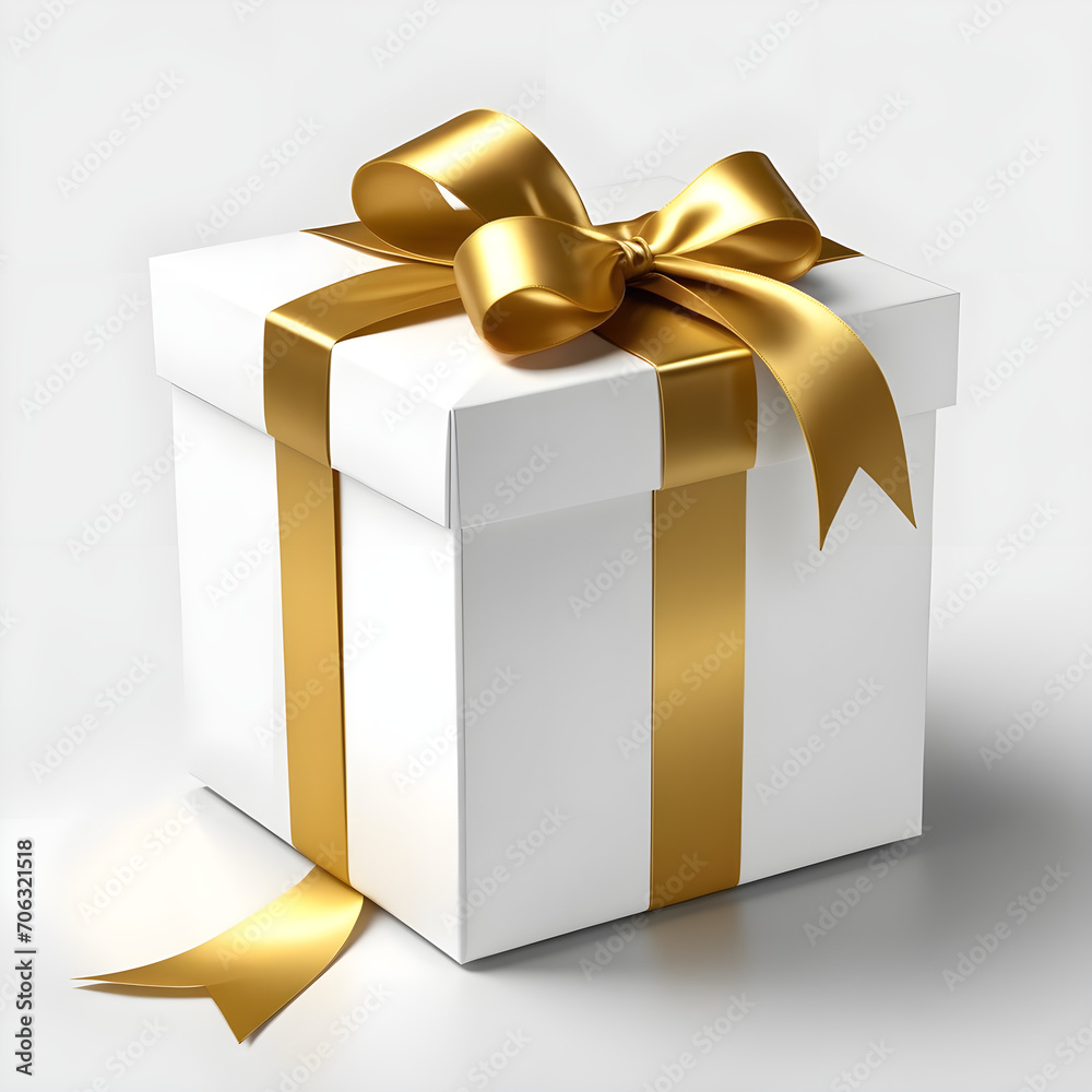Gift box with gold ribbon gift holiday christmas valentine Gift box with gold ribbon gift holiday christmas valentine