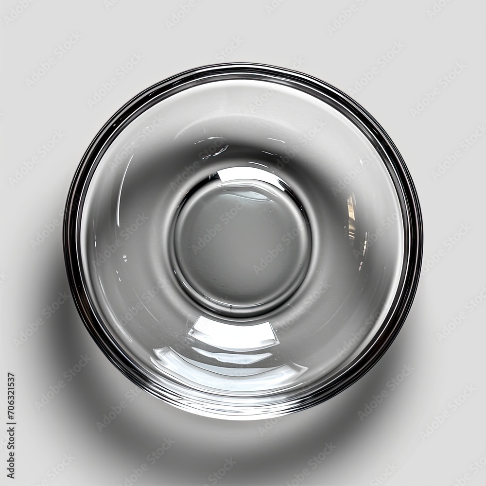 Flat Lay Top View Glass Bowl, White Background, Illustrations Images Flat Lay Top View Glass Bowl, White Background, Illustrations Images