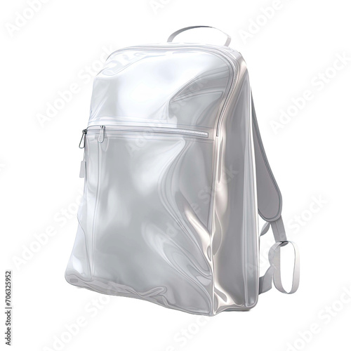 White Bag Pack Opened isolated on transparent background