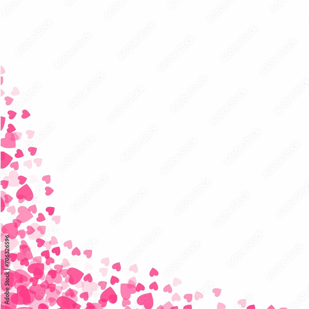 pink background with hearts, valentines day.