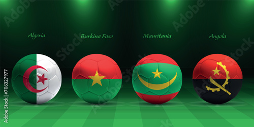 African tournament 2023, group D flags of africa countries