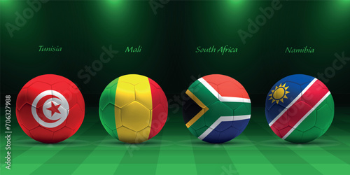 African tournament 2023, group E flags of africa countries