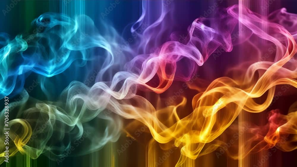 the flow of smoke dyed in rainbow colors, characterized by its light and translucent texture. the flow of smoke dyed in rainbow colors, characterized by its light and translucent texture.