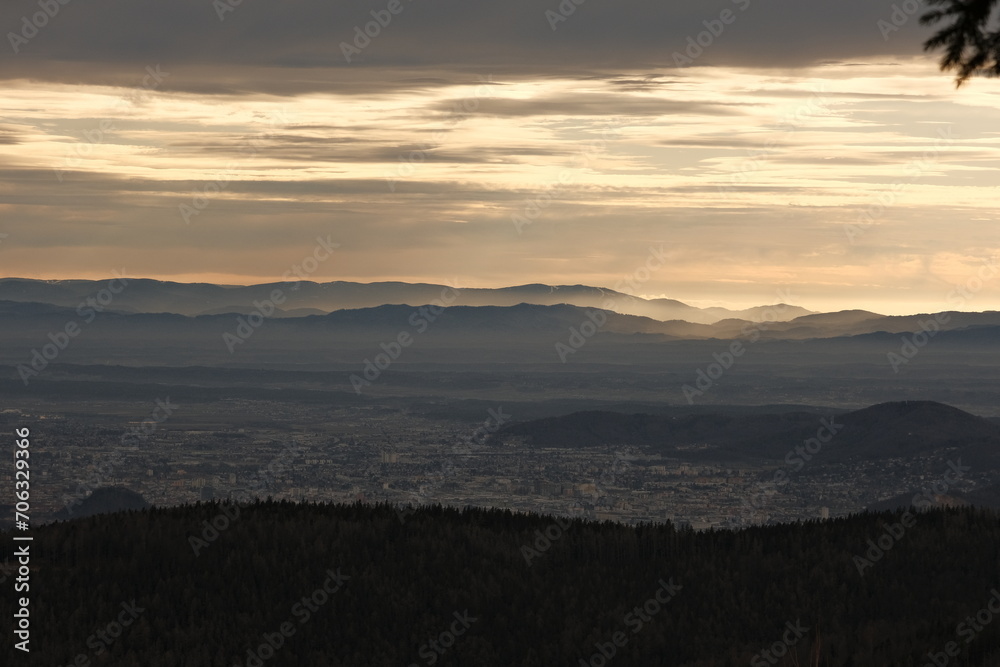 View of Graz from Schöckl, Austria