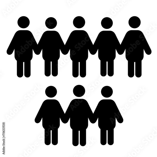 Team Filled Icons | Group of People Flat Filled SVG Icons | People Business Teamwork User Icon