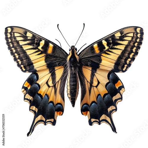 Scarce Swallowtail Iphiclides Podalirius Rare Euro, White Background, Illustrations Images