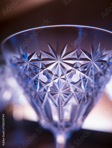 Close up of Crystal Glasses
 photo
