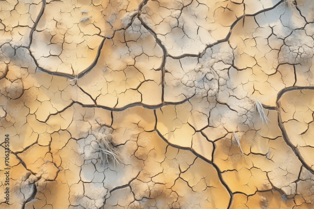 crackled desert dry mud