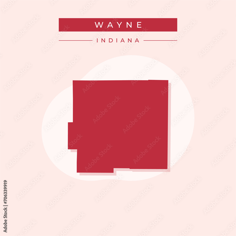 Vector illustration vector of Wayne map Indiana Vector illustration vector of Wayne map Indiana