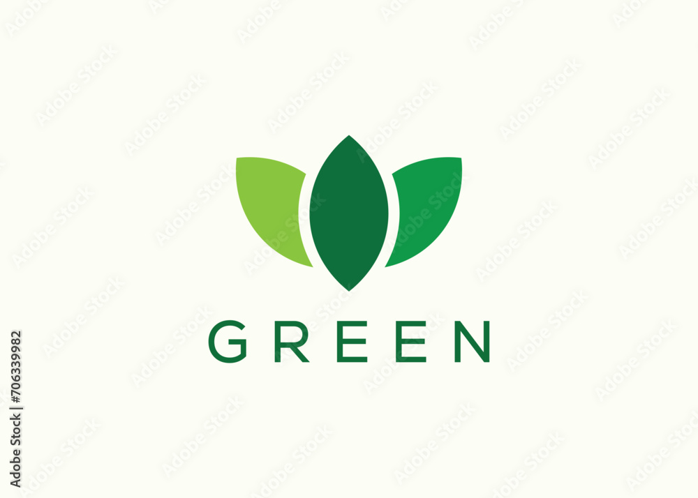 Green leaf logo design vector template. Nature Growth Leaf vector logo. Green leaf logo design vector template. Nature Growth Leaf vector logo.