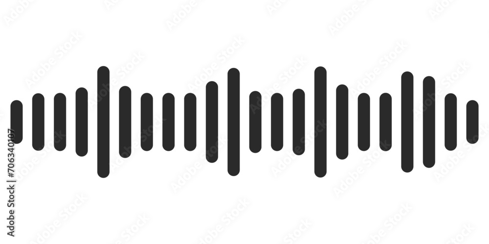 Sound Wave. Audio equalizer technology, pulse music. Vector illustration. Audio player. Sound Wave. Audio equalizer technology, pulse music. Vector illustration. Audio player.
