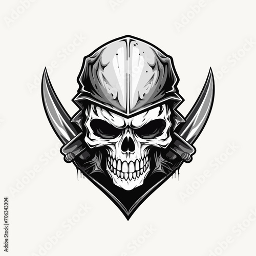 skull emblem symbolism design vector graphic illustration for t shirt sticker print or any purpose