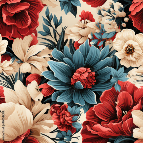 seamless pattern flowers art