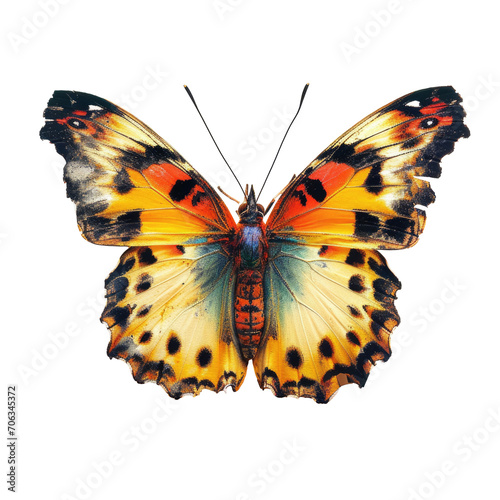 tropical butterfly on transparent background