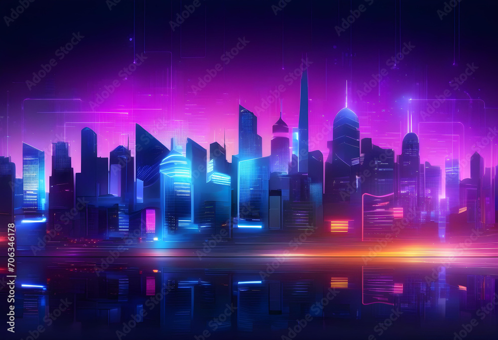 night city background, cyber city background