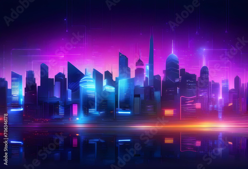 night city background  cyber city background