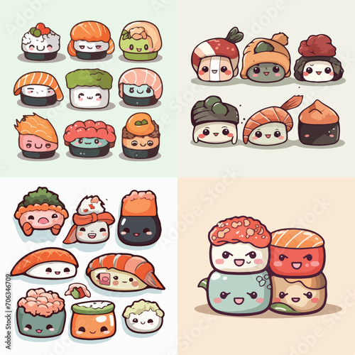 Sushi Delight Vector Illustration