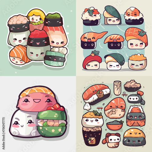 Sushi Delight Vector Illustration