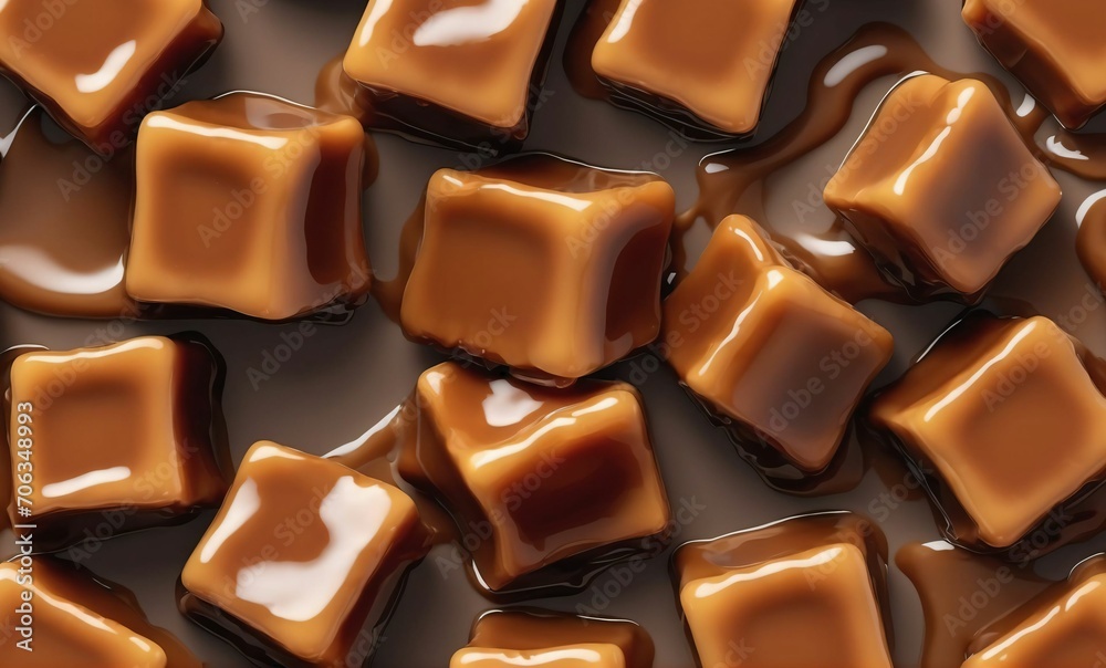 Caramel sauce or syrup splashes with toffee. Caramel sauce or syrup splashes with toffee.