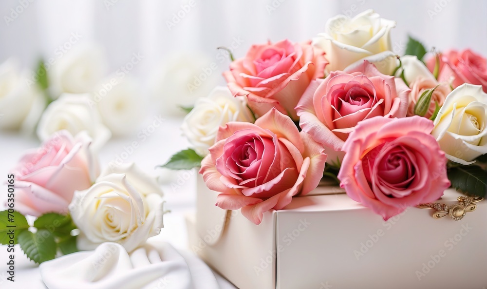 pink roses in a box pink roses in a box