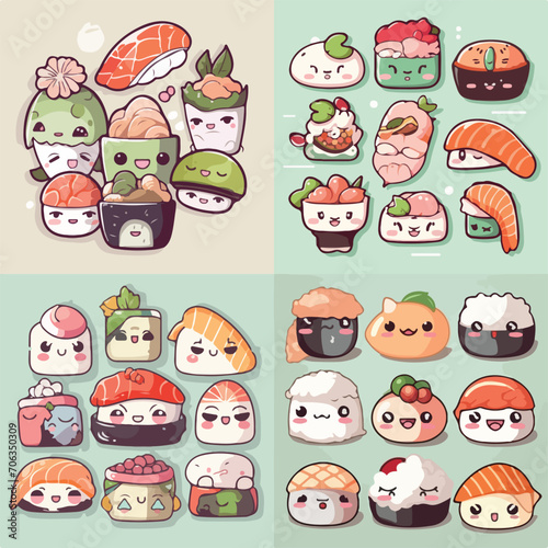 Sushi Delight Vector Illustration