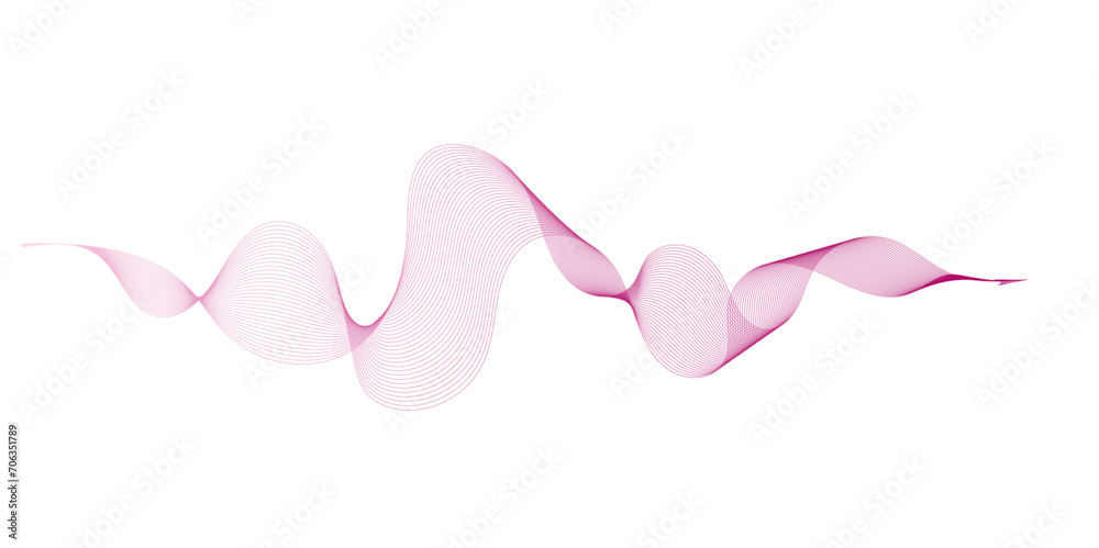Abstract voice sound wave pattern element, Voice sound wave liens and audio technology background.