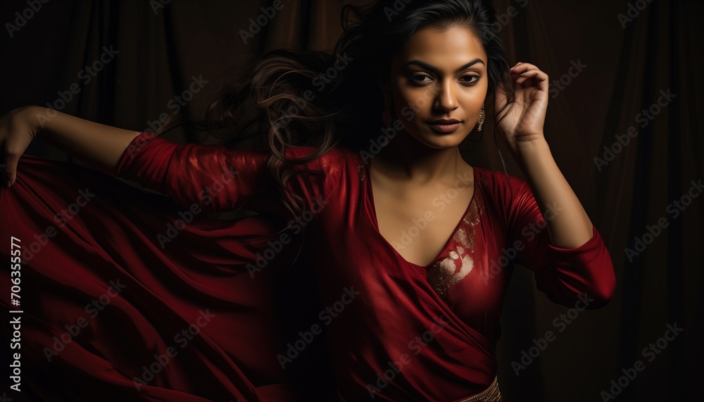 Fototapeta premium a young woman in sari