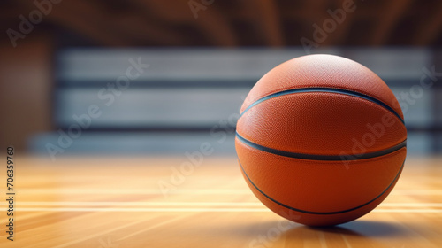 コートに転がるバスケットボール basket ball in the court photo